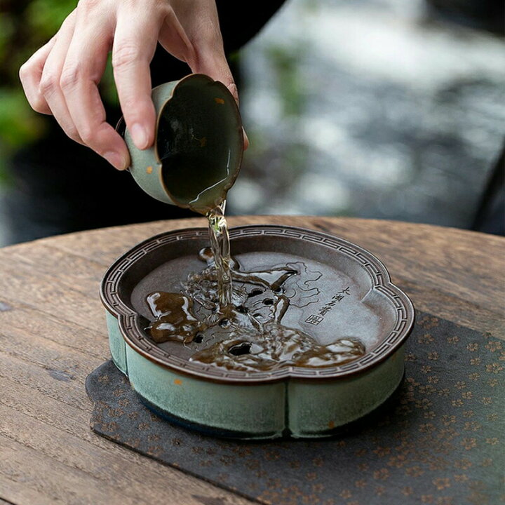 楽天市場】IwaiLoft 美品 手作り 急須受台 急須置き 茶台 茶盤 貯水式 