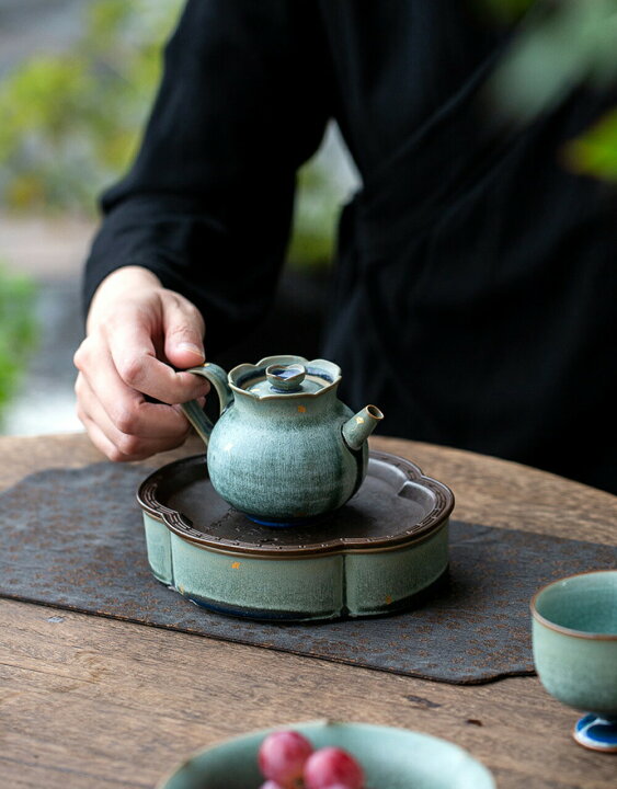楽天市場】IwaiLoft 美品 手作り 急須受台 急須置き 茶台 茶盤 貯水式 
