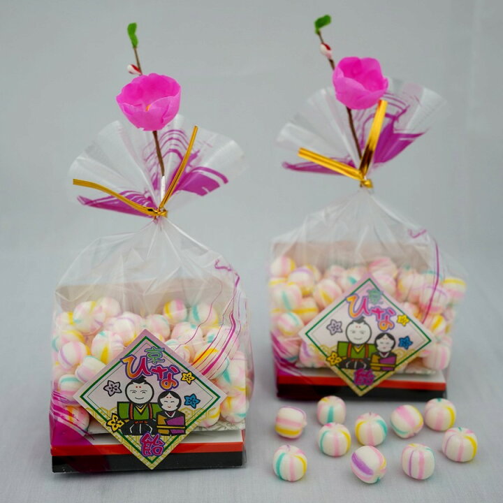 楽天市場 ひな祭り ひなまつり お菓子 プチギフト 京てまり お手毬 かわいい 京あめ 造花付き 京の飴工房 岩井製菓