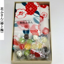 花ふきん(椿と梅)