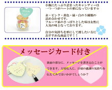 ハートドロップ、メッセージカード付き