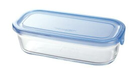 【メーカー公式】作り置きにぴったり　iwaki(イワキ) NEWパック＆レンジ（アクアブルー）　【容量】500ml耐熱ガラス　ガラス　保存容器　常備菜　つくおき　作り置き　浅い　もちより