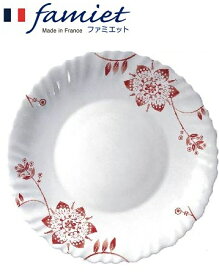 【メーカー公式】iwaki(イワキ) ファミエットGrande Fleur 赤 グランドフルール小皿