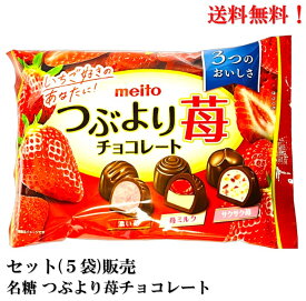 【賞味期限2025年2月】名糖産業 つぶより苺チョコレート 129g × 5袋 食品 いちご 苺 チョコ チョコレート