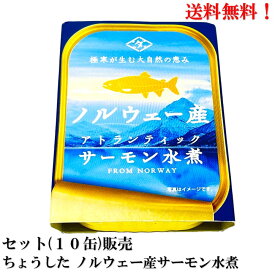 近日入荷！【賞味期限2026年8月】ちょうした ノルウェー産サーモン水煮 90g × 10缶 セット 缶詰 アトランティックサーモン 田原缶詰 ★送料無料