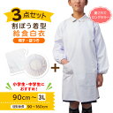 【メール便対応可】 給食エプロン 3点セット かっぽう着 割烹着 給食着 605 給食白衣 こども　子ども 入学 中学校 学校給食 保育園 幼稚園 小学生 中学生 学校