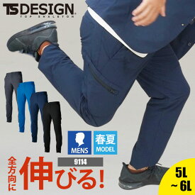 【10％OFFクーポン対象★4/24 20時～4H限定】リモートワーク テレワーク カーゴパンツ TS4Dメンズカーゴパンツ 藤和 TSDESIGN 9114 ステルススーツ メンズ パンツ ズボン 軽量 ストレッチ 吸汗速乾 形態安定 SR加工 帯電防止 お