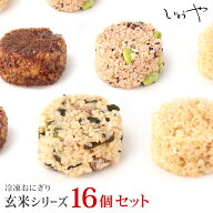 玄米おにぎり【2026年9月度月間優良ショップ受賞】【送料無料】冷凍おにぎり 16個セット（4個×4種） 健…