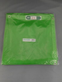 アイネット 防炎メッシュシート グリーン 3.6X5.4 ハトメピッチ450mm 当社在庫品