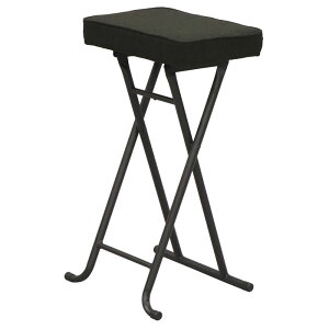 折りたたみ椅子 ハイタイプ 座厚 座面高さ63.5cm 2脚セット チェア ハイチェア カウンターチェア キッチンチェア 椅子 いす パイプ椅子 スツール ブラック グレー コンパクト おしゃれ 完成品