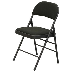 折りたたみ椅子 チェア 座面高さ47cm 1脚 単品 椅子 いす 会議用チェア ミーティングチェア 来客用 オフィス ダイニング キッチン 集会用 パイプ椅子 背もたれ付き ブラック グレー コンパク