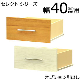 ラック 収納ラック 引出し 幅40cm用 セレクト 幅38.5 奥行37.1 高さ18.9cm 追加パーツ ブラウン ホワイト スライドレール式 収納棚 フリーラック シェルフ レンジラック 可動棚 多目的収納棚 組立家具 送料無料 SS-H40