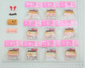 （10個入）ロールケーキ　ブラウン消しゴム【まとめ買い 消しゴム 日本製 プレゼント ご褒美 おまけ 景品 おもちゃ こども 文具 ばらまき】