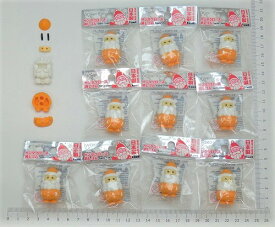 （10個入）サンタクロース　オレンジ消しゴム【まとめ買い 消しゴム 日本製 プレゼント ご褒美 おまけ 景品 おもちゃ こども 文具 ばらまき】