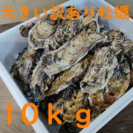 大きい 訳あり牡蠣 殻付き牡蠣 生食用 10kg (60~80個) 北海道噴火湾森町産 真牡蠣 本物の漁師の直販！ 生…