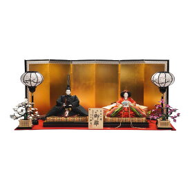 【雛人形】京七番 黒袍 雲立涌文様 親王飾り | 小出松寿作
