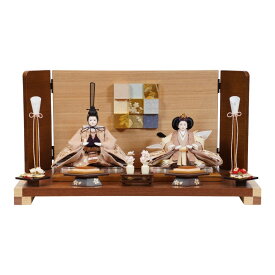 【雛人形】芥子 刺繍(胡桃色/亜麻色) 金桜 親王飾り | 平安豊久作