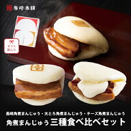 長崎 角煮まんじゅう 3種 食べ比べ セット 岩崎本舗 公式 送料無料 肉まん 豚まん 角煮まん 冷凍 惣菜 中…