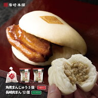 長崎 肉まん 角煮まんじゅう セット 肉まん12個 角煮まん5個 岩崎本舗 送料無料 豚まん 角煮まん 冷凍 惣…