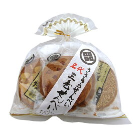 三色せんべい 【7枚袋入】(ピーナッツ・アーモンド・白ゴマ) 佐々木製菓
