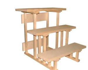 八足3段案 間口55cm奥行91cm総高さ60cm(外材)祭壇 机 神具