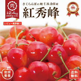 【予約販売】 紅秀峰 さくらんぼ 2.4kg 【クール冷蔵便】 早割 MLサイズ 秀品 送料無料 北海道 余市 仁木 サクランボ 岩田青果 果物 訳あり じゃありません！ グルメ お中元 御中元 ギフト 贈り物 北海道産 プレゼント 食品