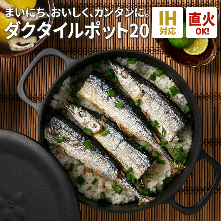 楽天市場】岩鉄鉄器 ダクタイルポット20 鉄器 フライパン 鍋 20cm IH 