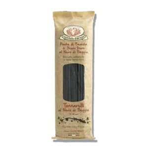 パスタ トンナレッリ セピア イカ墨 イカスミ アルカン ルスティケーラ・ダブルッツォ 太さ 約1.85mm 500g(1個バラ売り〜12個ケース売り) イタリア産 ギフト 贈呈 プレゼント パーティ 業務用