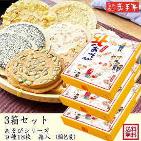 3箱セット まとめ買い【 送料無料 せんべい 詰合せ 】あそび シリーズ 9種20枚入　送料無料 / お年賀 お年始 節分 バレンタイン / 南部せんべい乃巖手屋 小松製菓 / お菓子 せんべい 煎餅 南部せんべい ギフト 贈り物 お土産