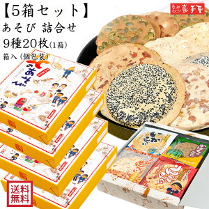 5箱セット まとめ買い【 送料無料 せんべい 詰合せ 】 あそび 詰合せ 9種20枚入 送料無料 / 敬老の日 彼岸 月見 ハロウィン Halloween / 南部せんべい乃巖手屋 小松製菓 / お菓子 せんべい 煎餅 南