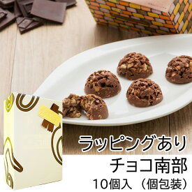 ラッピングあり　＼バレンタイン・ホワイトデーに／　秋冬限定 チョコ南部 10個 箱入 / バレンタイン Valentine ホワイトデー / 南部せんべい乃巖手屋 小松製菓 / お菓子 せんべい 煎餅 南部せんべい ギフト 贈り物 お土産 おみやげ 詰め合わせ 詰合せ 御供 日持ち