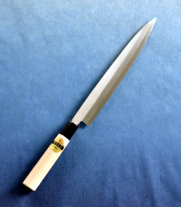 楽天市場】越前数馬作 ステンレス サブゼロ 柳刃 270mm 片刃 AUS-8鋼 