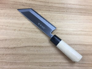 源明利 うなぎ裂き包丁 東型 165mm 水牛桂 白二鋼 朴柄 関東型 越前打刃物 日本製