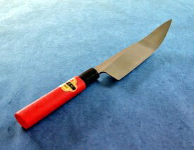 玉日本 鍛造 白菜用収穫包丁 押切型 135mm 右用 曲刃 片刃 白二鋼 赤塗柄 越前打刃物 日本製