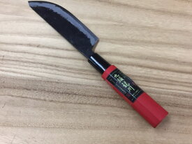 九頭龍川 剣型収穫包丁 135mm TY-754 両刃 白二鋼 赤塗直柄 鍛造 越前打刃物 日本製