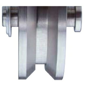 ヨコヅナ ロタ・ステンレス 重量戸車 V型 75mm 車のみ (シャフト・E形止め輪付) WBP-0755 【1個】