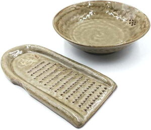 玉日本 越前焼大根おろし器 速楽美味と受け皿のセット 日本製