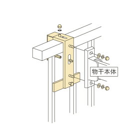 川口技研 ホスクリーン 取付パーツ 笠木付パーツ HP-7B