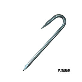 【 送料無料 】【400本】 鉄ユニクロメッキ J型 ロープ止め釘 6mm×230mm