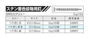 RY XeX F𕨗pB #13×38mm GRSXN[ y1kg×25z