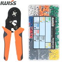【7/11迄★最大P10倍★要エントリー】IWISS フェルール 端子 圧着工具 圧着ペンチ フェルール圧着ペンチ フェルール用圧着ペンチ 棒端子用 ワイヤーエンドスリーブ用棒端子 端子セット 工具 圧着 ペンチ 工具キット 自作工具 セット 0.25-6.0mm2 アイウィス