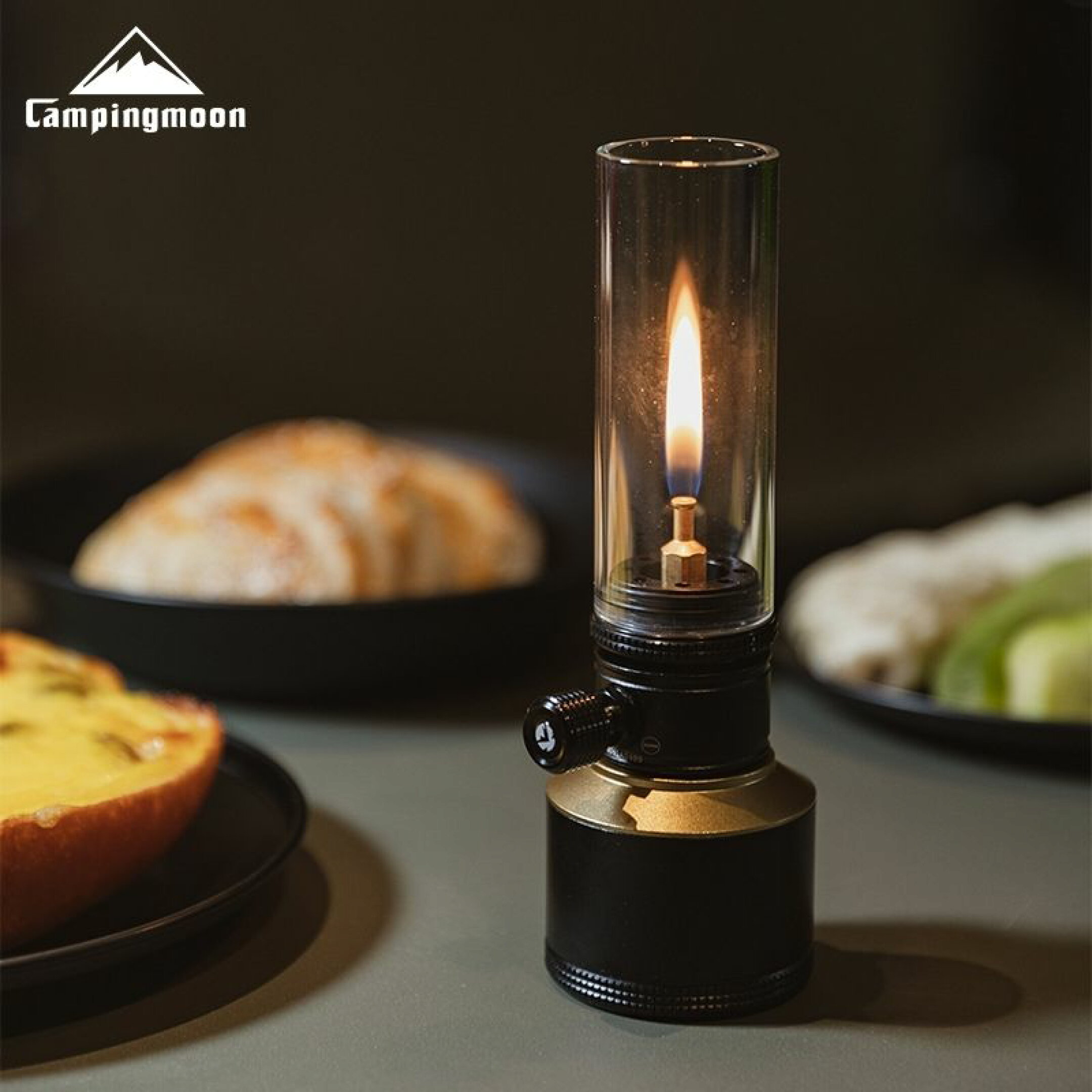 揺らめく炎に癒される「ガスキャンドルランタン」