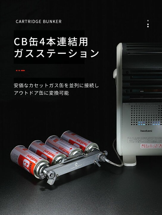 楽天市場】[公式] キャンピングムーン カセットガスストーブ CB 4本 