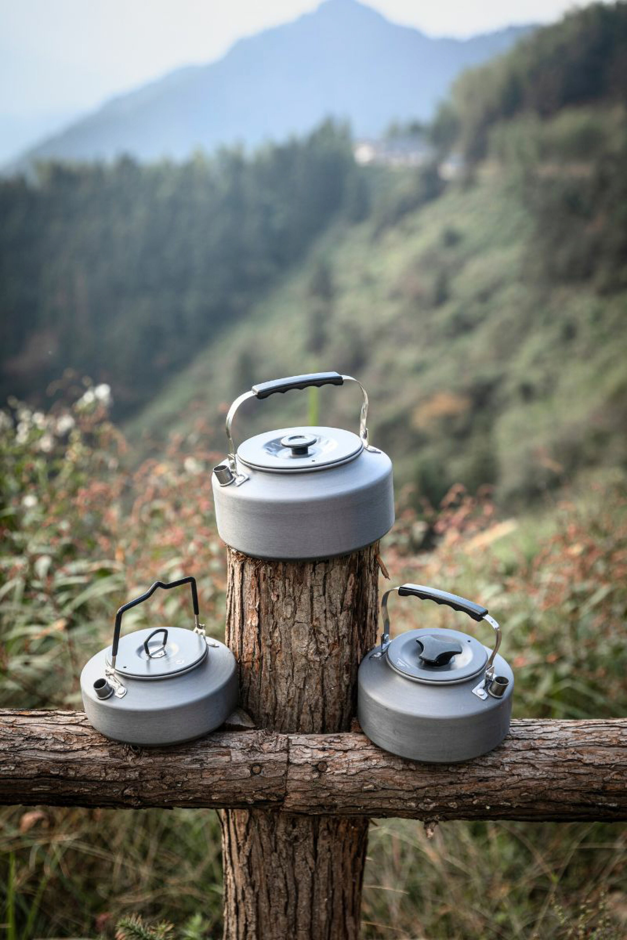 軽量で熱伝導に優れたアルミ製ケトル 3サイズ