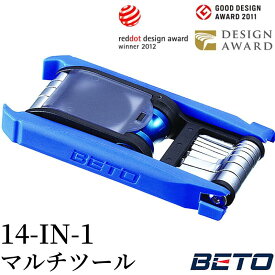 [10%OFF★スーパーセール] BETO ベト レンチ 六角 自転車 工具 セット ツール 六角レンチ メンテナンス パンク修理 修理 パンク 携帯用 軽量 コンパクト 14-IN-1 マルチツール 自転車メンテ 修理キット 便利ツール ロードバイク 仏式 米式