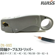 [公式] IWISS 同軸ケーブルストリッパー 3枚刃 ストリッパー ワイヤーストリッパー 3C 4C 5C 同軸ケーブ…