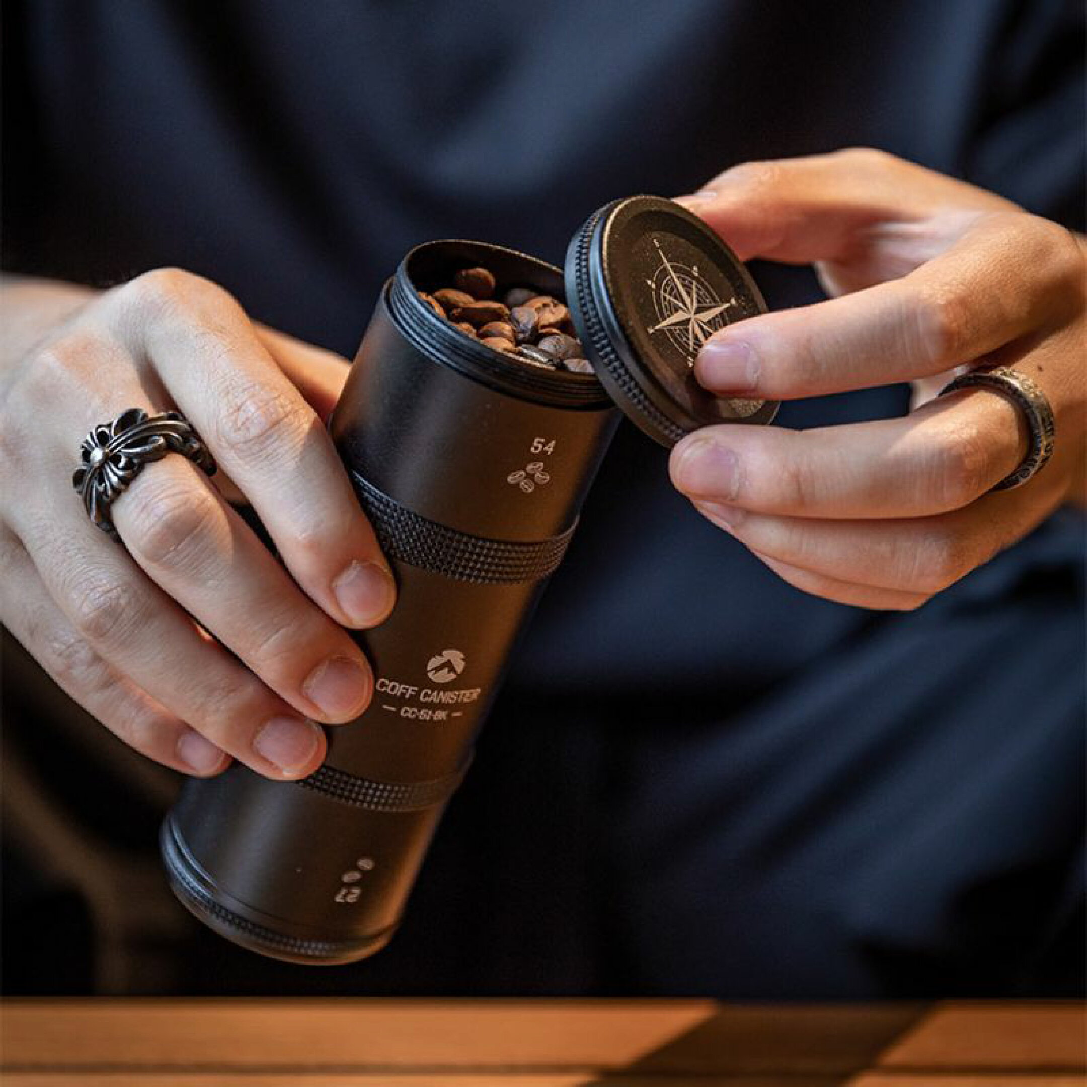 コーヒーキャニスター CC-50-BK / CC-51-BK