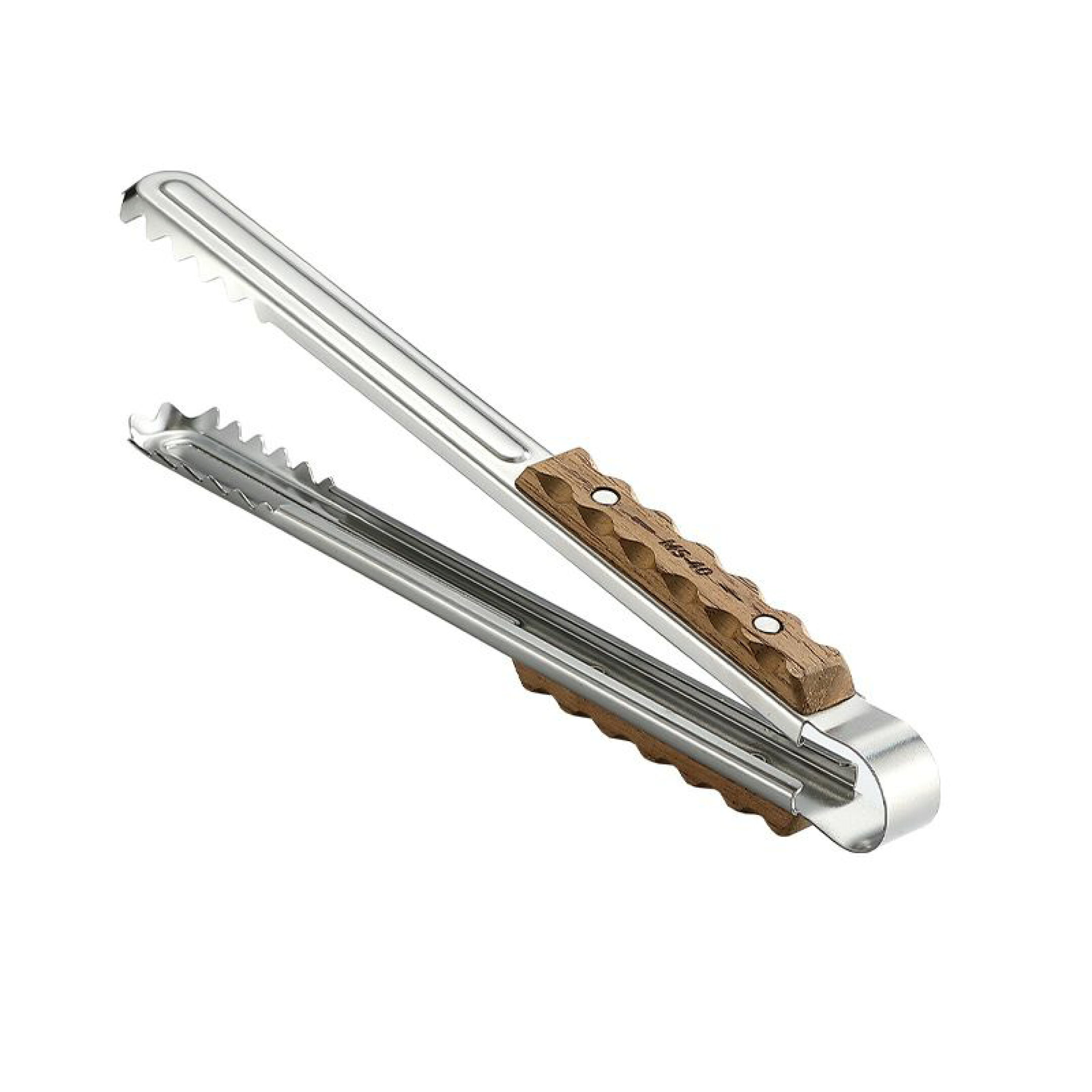 お洒落なウッドハンドル！BBQトング