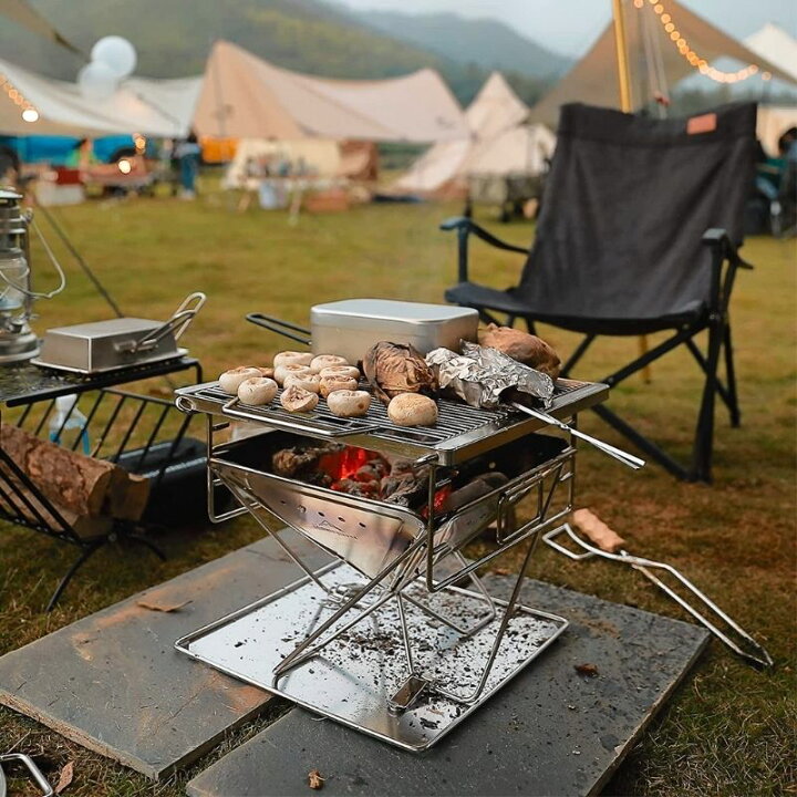 楽天市場】[公式] キャンピングムーン 極太ステンレス焼網 焼きアミ 