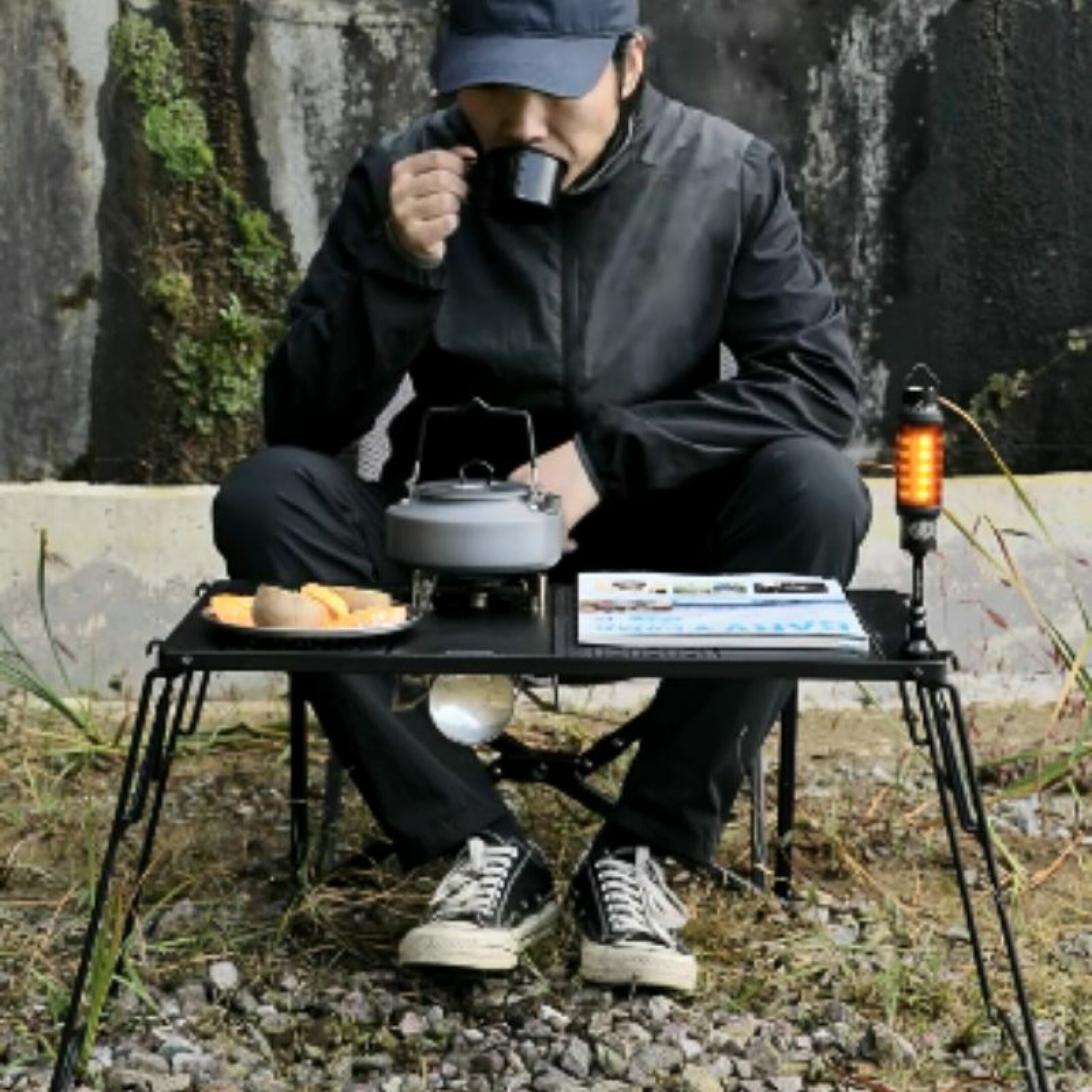 フラットバーナーをセットできる！IGTブリッジテーブル ＞